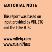 EDITORIAL Note This report was based on input provided by VDL ETG and the TU/e HTSC. www.vdletg.com www.tue.nl/htsc