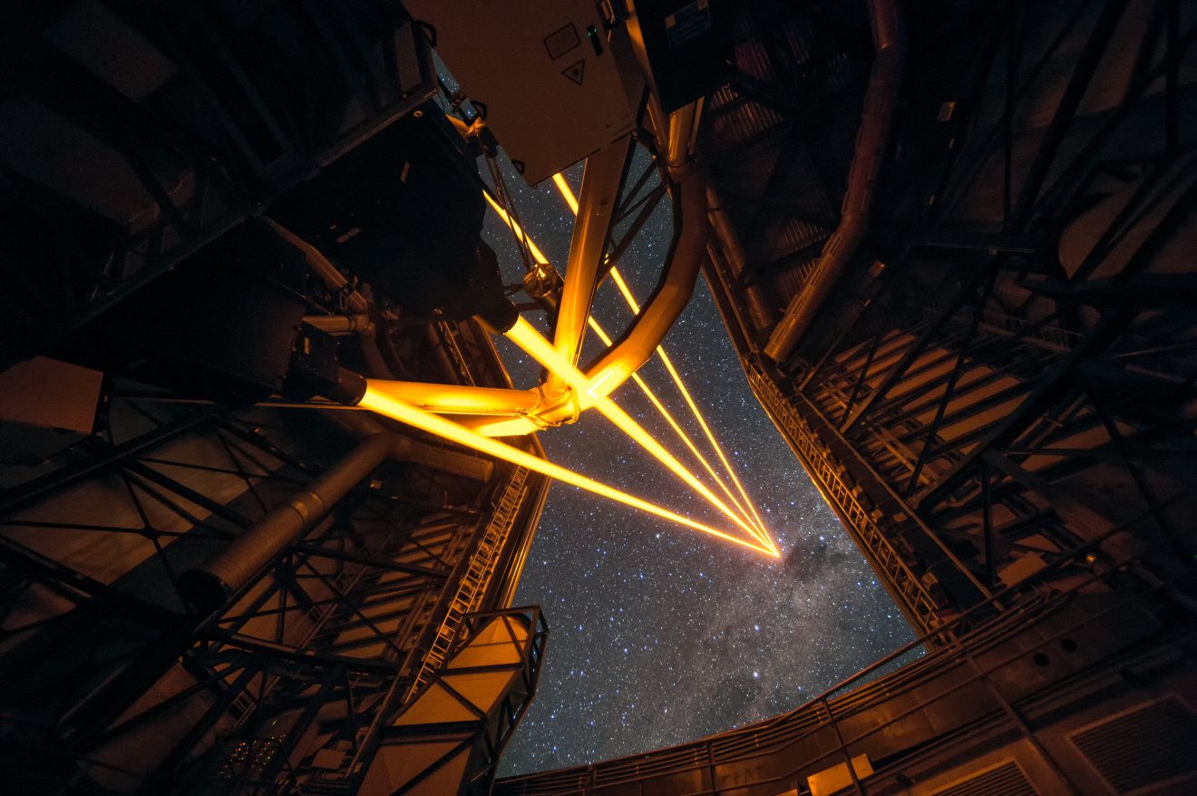 The most powerful laser guide star system in the world sees firs